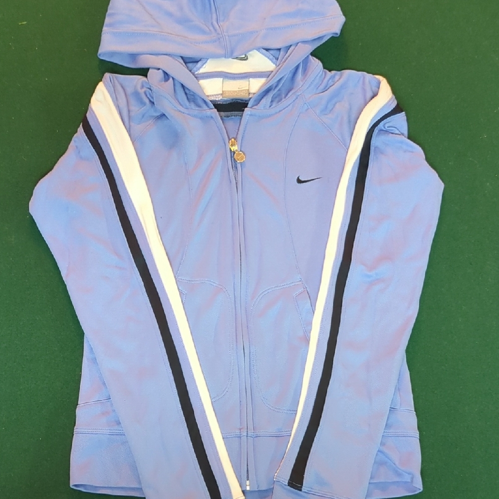 Vintage Nike Blue (Periwinkle) Zip-Up Hooded Jacket